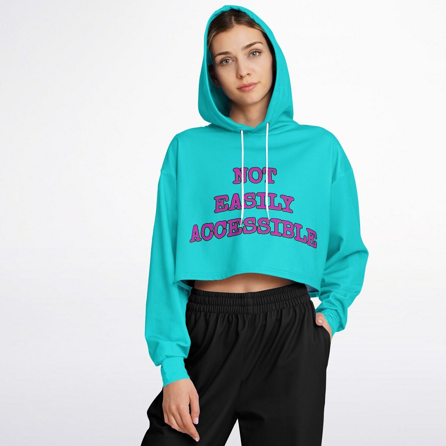 Not Easily Accessible Crop Hoodie