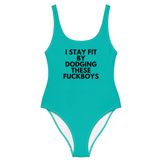 Stay Fit By Dodging These Fuck Boys One-Piece Swimsuit