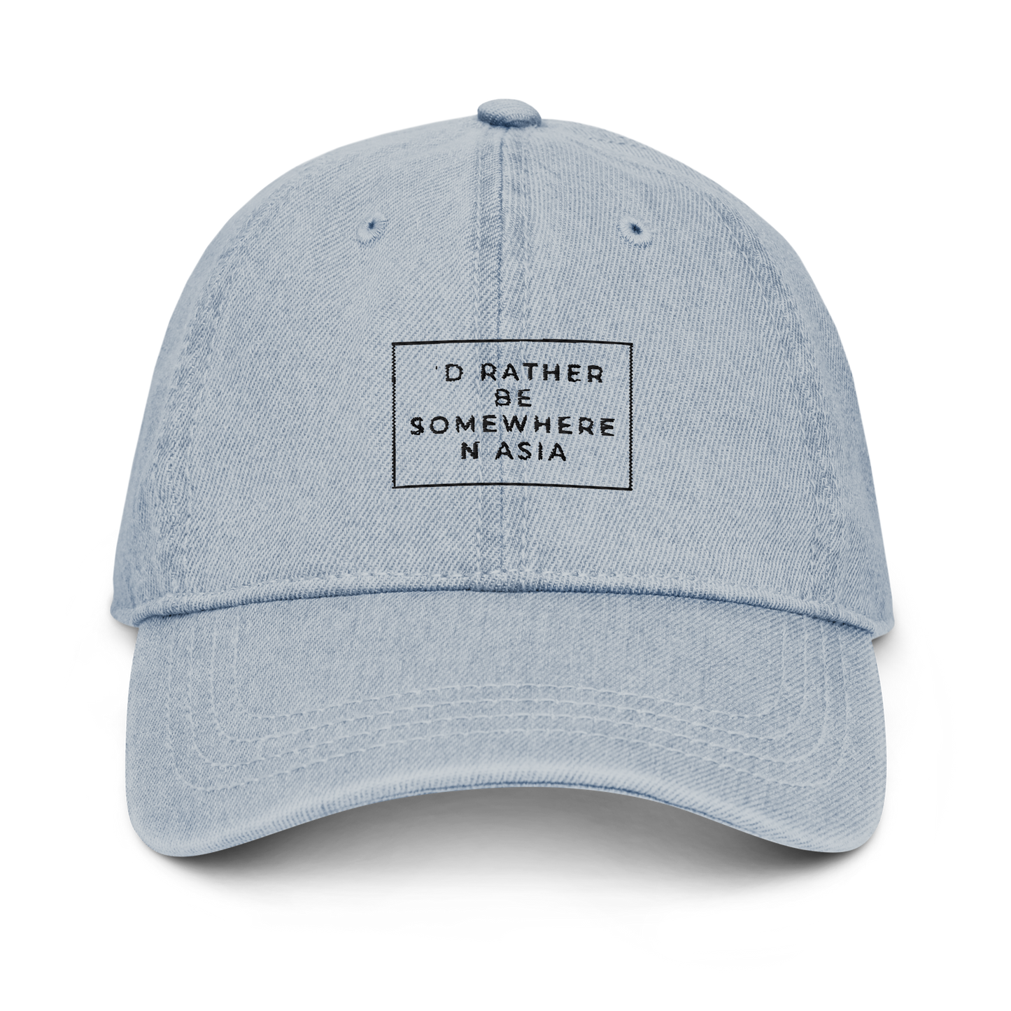 I'd Rather Be In Asia Denim Hat