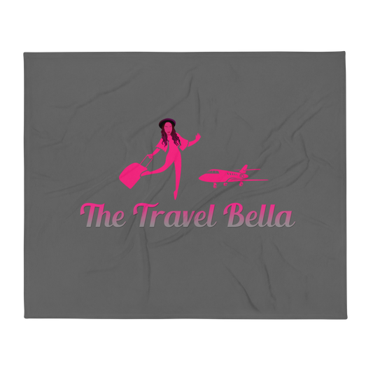 The Travel Bella Everything Logo Throw Blanket