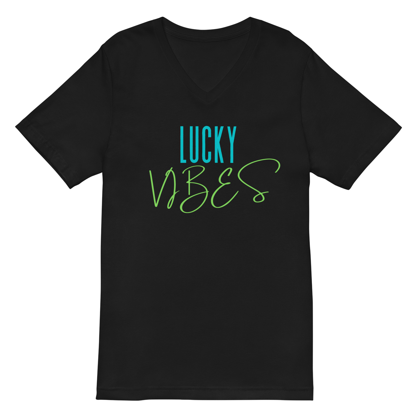 Lucky Vibes Unisex Short Sleeve V-Neck T-Shirt