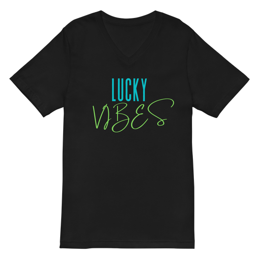 Lucky Vibes Unisex Short Sleeve V-Neck T-Shirt