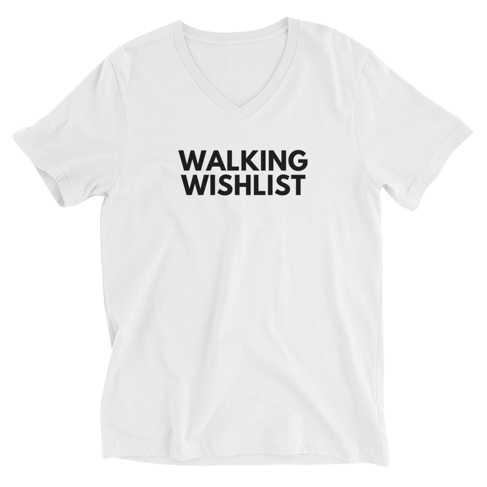 Walking Wishlist Unisex Short Sleeve V-Neck T-Shirt