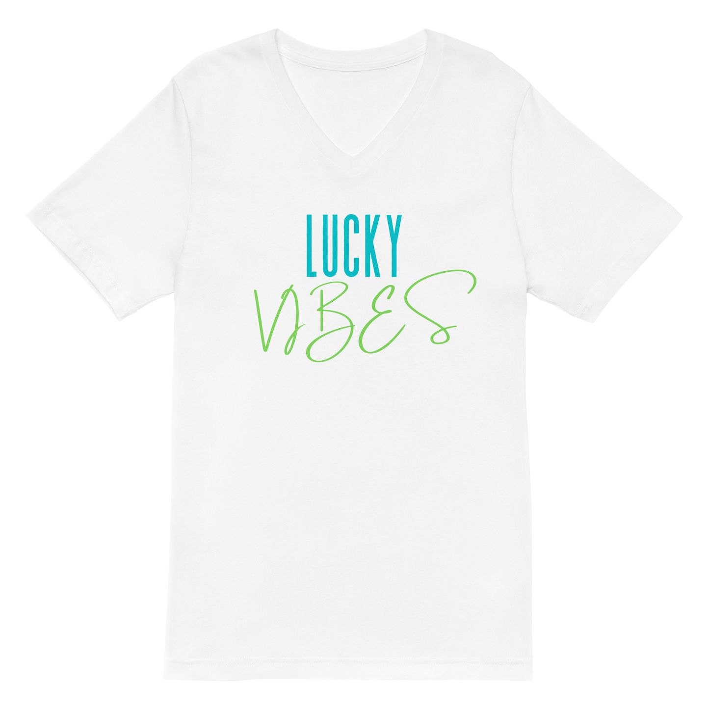 Lucky Vibes Unisex Short Sleeve V-Neck T-Shirt