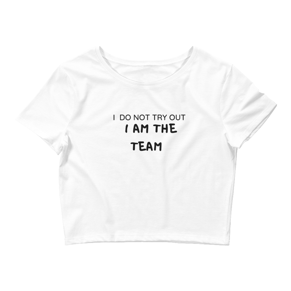 I Am The Team Women’s Crop Tee