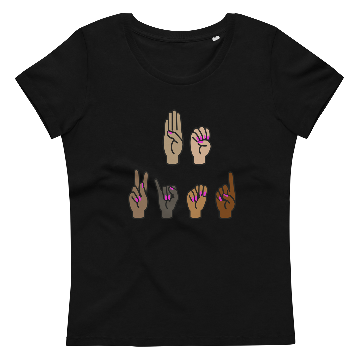 ASL Be Kind Women's fitted eco tee