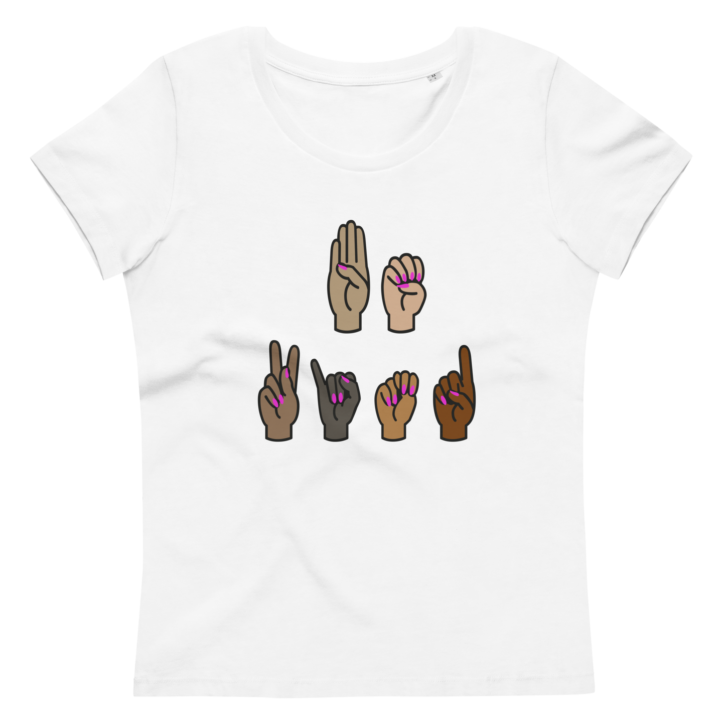 ASL Be Kind Women's fitted eco tee